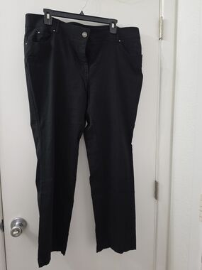 Classic Black Straight-Leg Pants